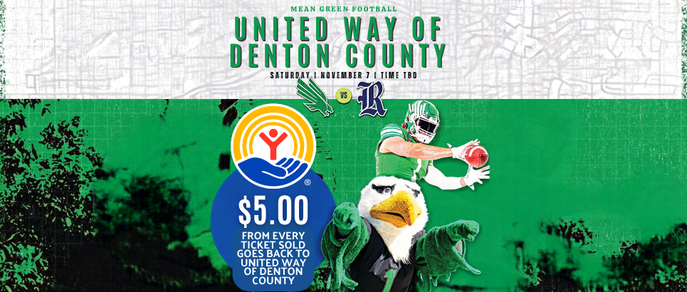 UNT Game Tickets 11/7 - $5 goes to UWDC