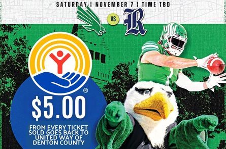 UNT Game Tickets 11/7 - $5 goes to UWDC